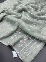 Kashmiri Embroidery Work Saree