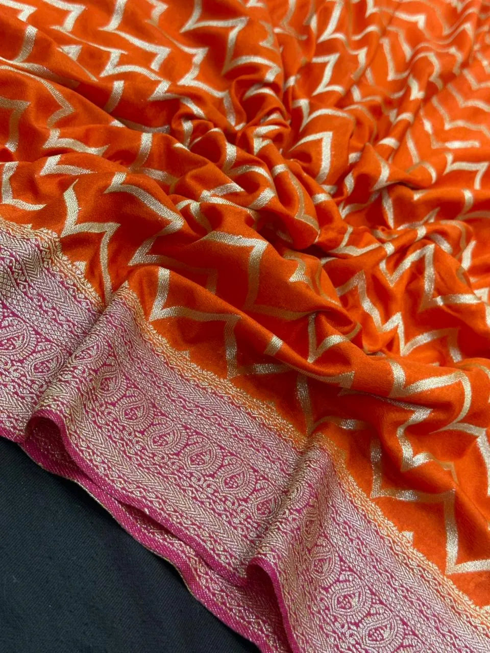 Classic Drape Georgette Saree with Subtle Shine-Kavya Silk 