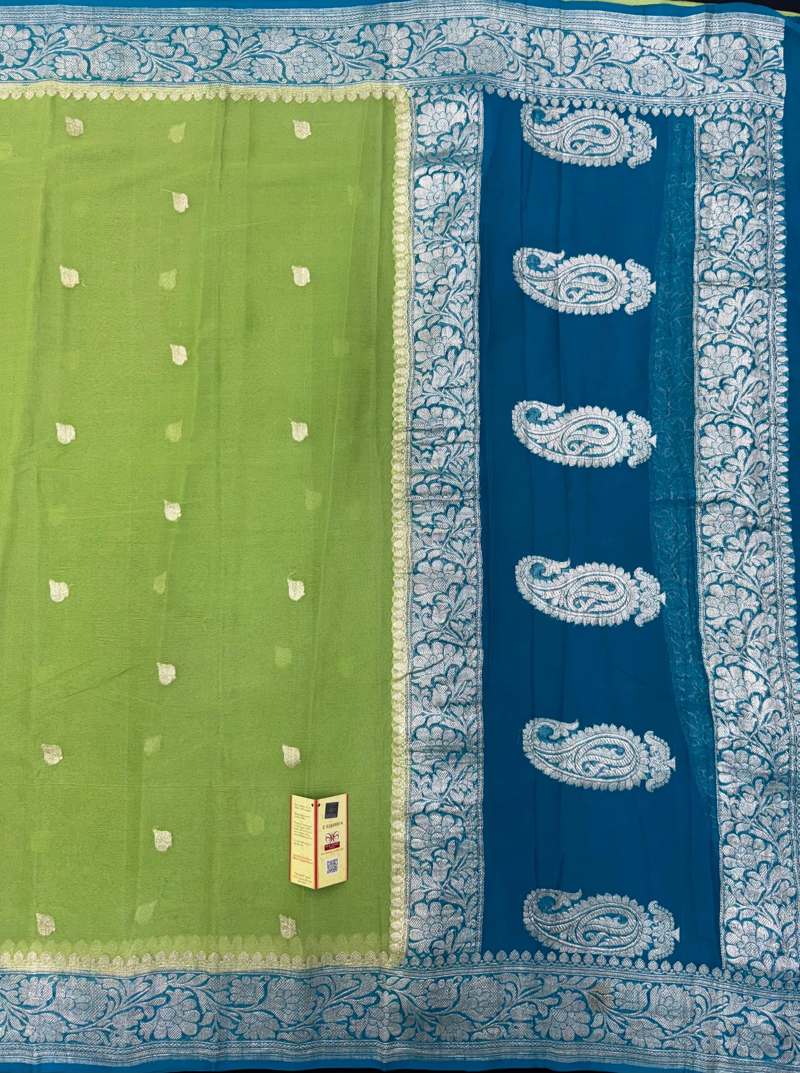 Banarasi Pure Khaddi Chiffon Saree 