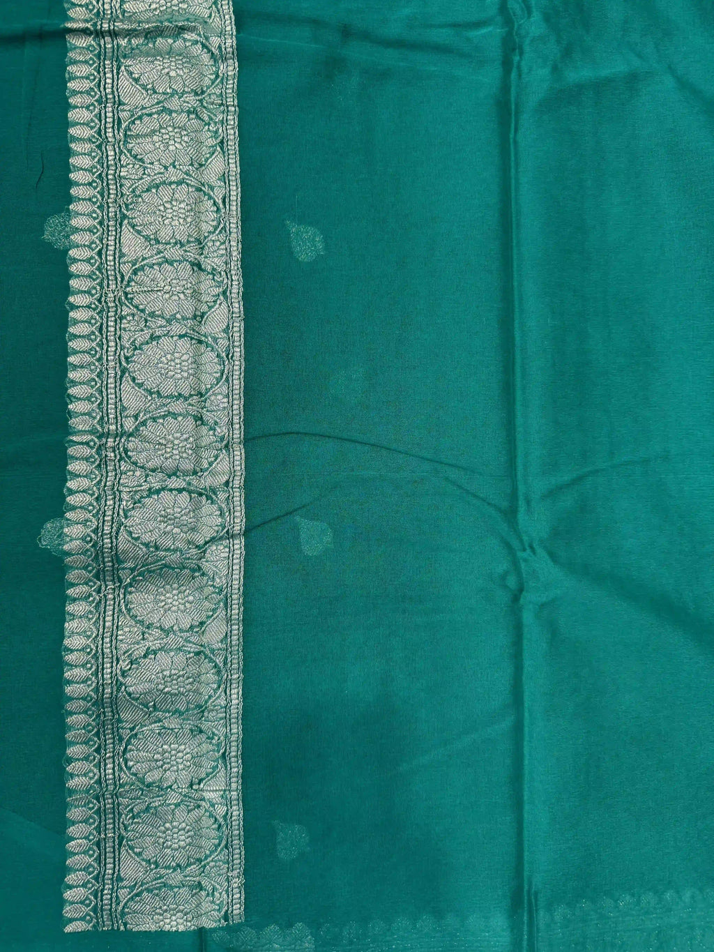 Banarasi Pure Khaddi Chiffon Saree-Self