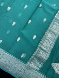 Banarasi Pure Khaddi Chiffon Saree-Self 