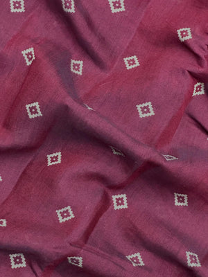 Woman wearing a Cotton Silk Saree with lightweight, soft fabric and subtle sheen, ideal for office, casual, and festive occasions.