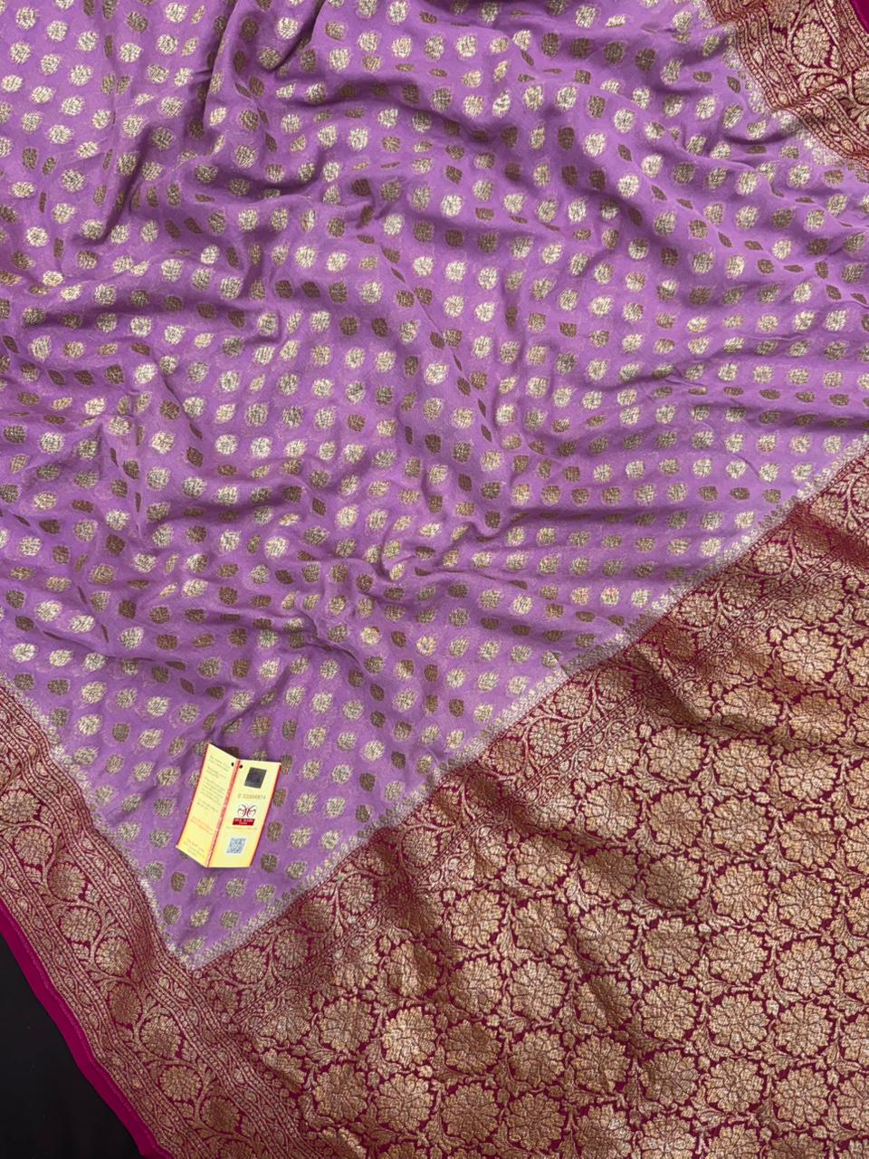 Timeless Pure Khaddi Georgette Silk Saree – The Ultimate Ethnic Wear for Wedding Celebration