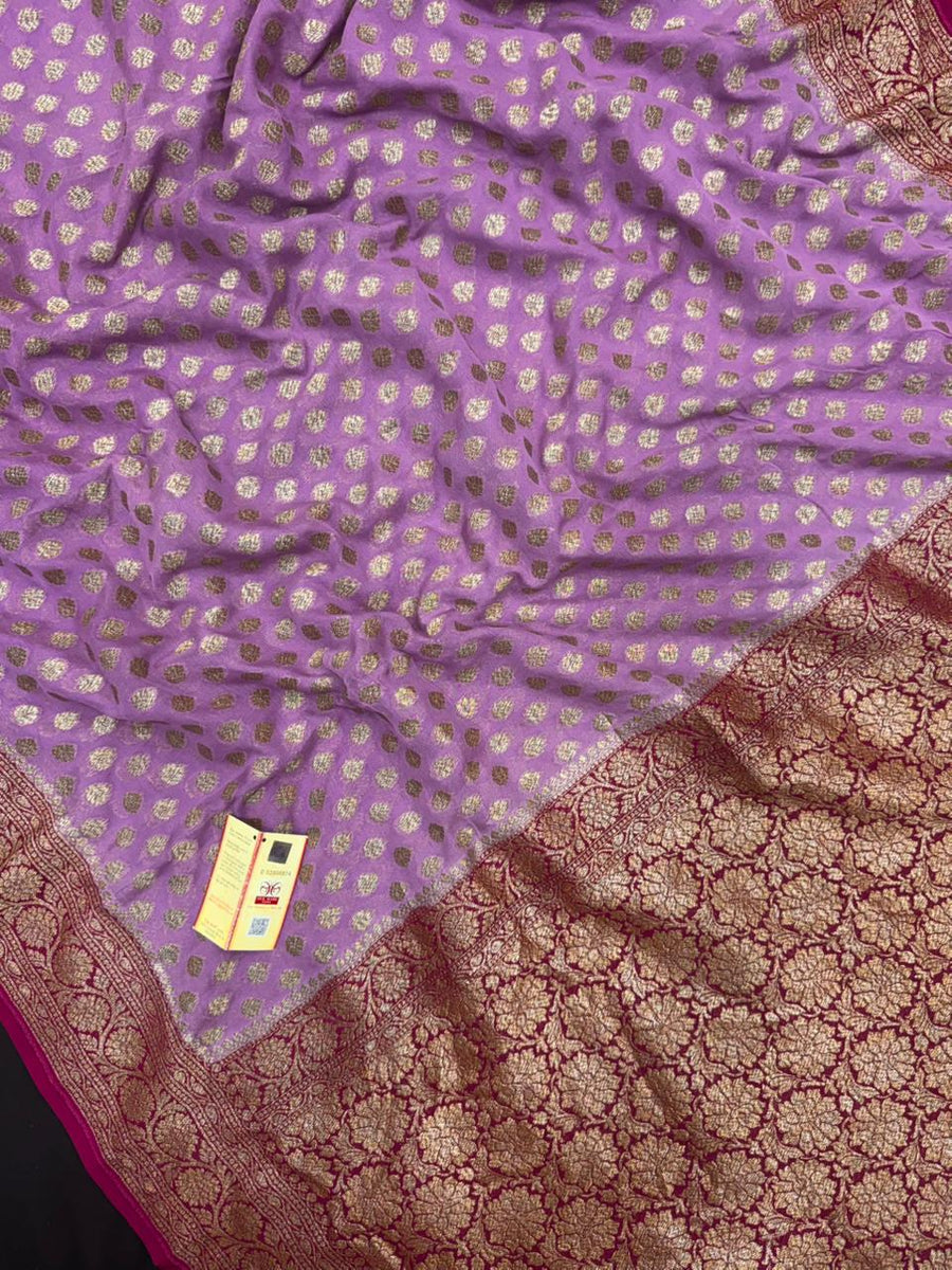 Timeless Pure Khaddi Georgette Silk Saree – The Ultimate Ethnic Wear for Wedding Celebration