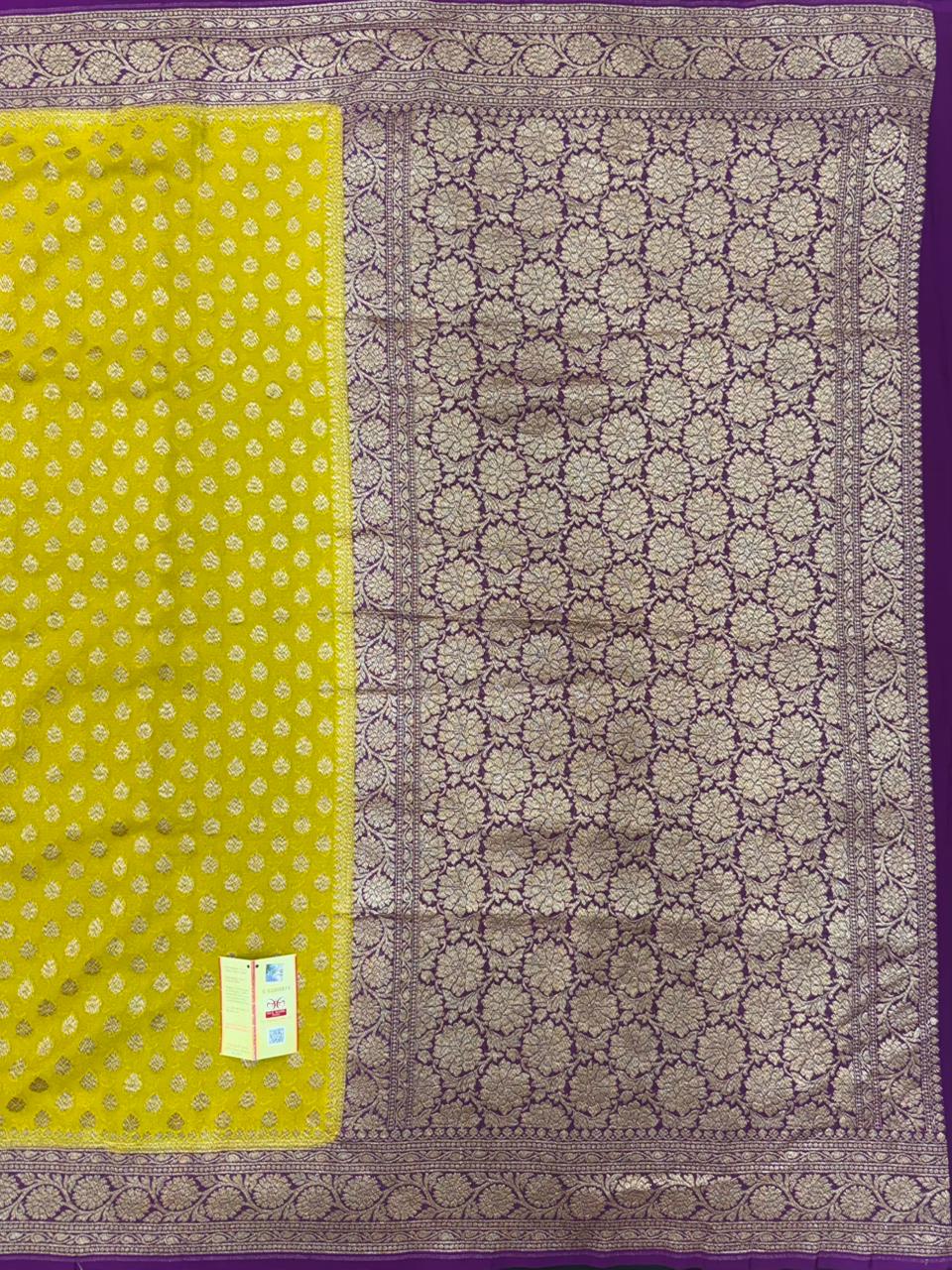Timeless Pure Khaddi Georgette Silk Saree – The Ultimate Ethnic Wear for Wedding Celebration