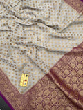 Pure Khaddi Georgette Saree – Handwoven Grace with Regal Zari Weave