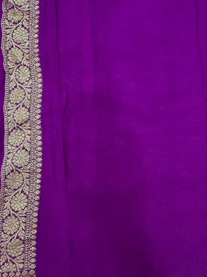 Pure Khaddi Georgette Saree – Handwoven Grace with Regal Zari Weave