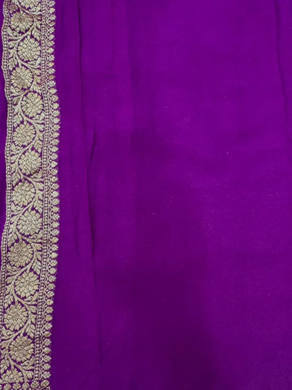 Pure Khaddi Georgette Saree – Handwoven Grace with Regal Zari Weave