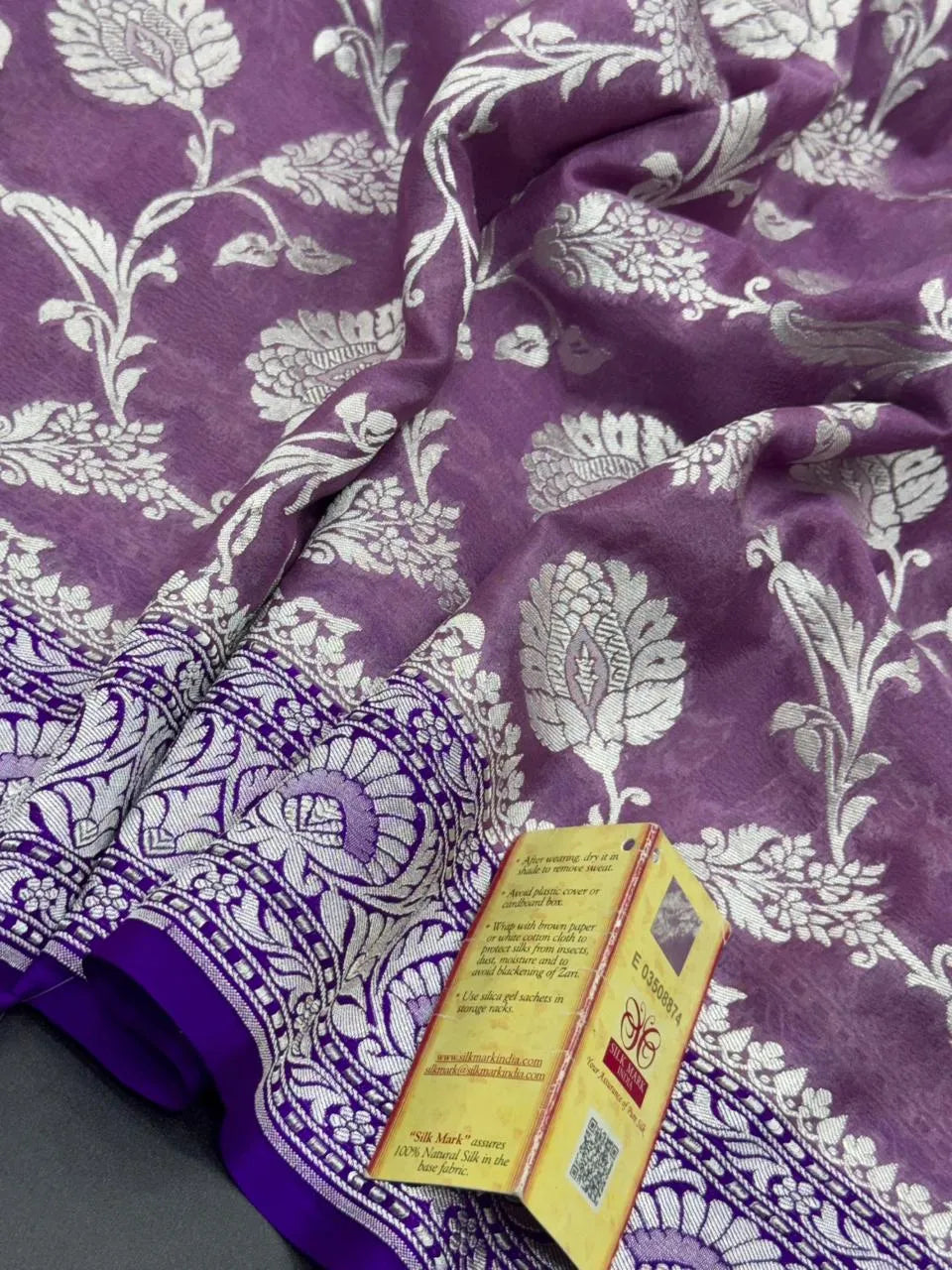  Pure Khaddi Georgette Saree with Subtle Shine