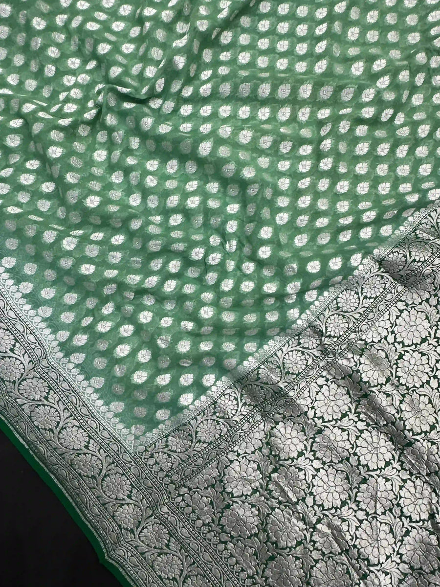 Pure Banarasi Khaddi Georgette Saree