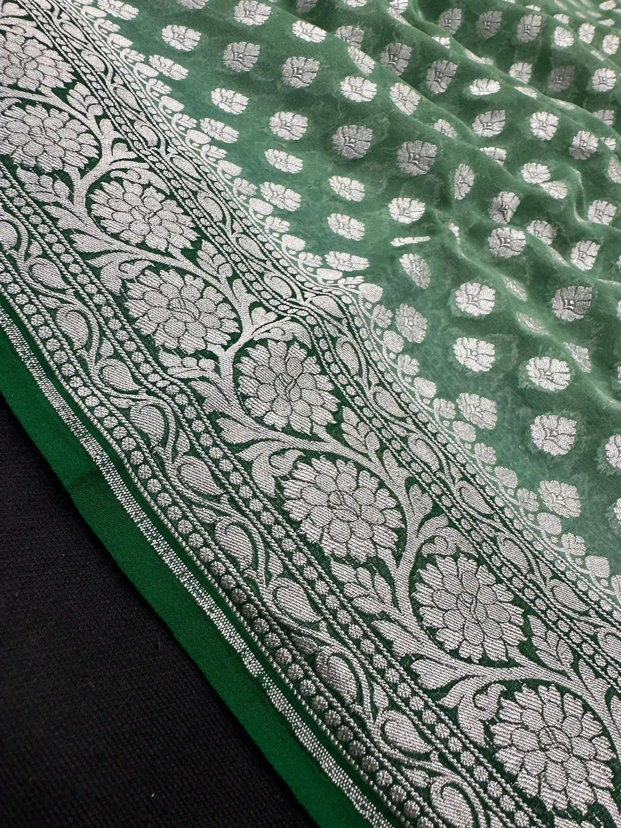 Pure Banarasi Khaddi Georgette Saree