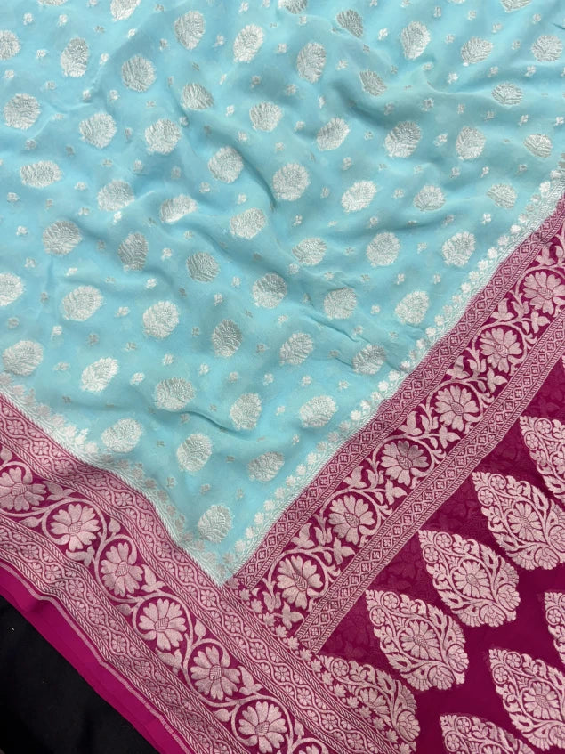 Pure Khaddi Georgette Saree