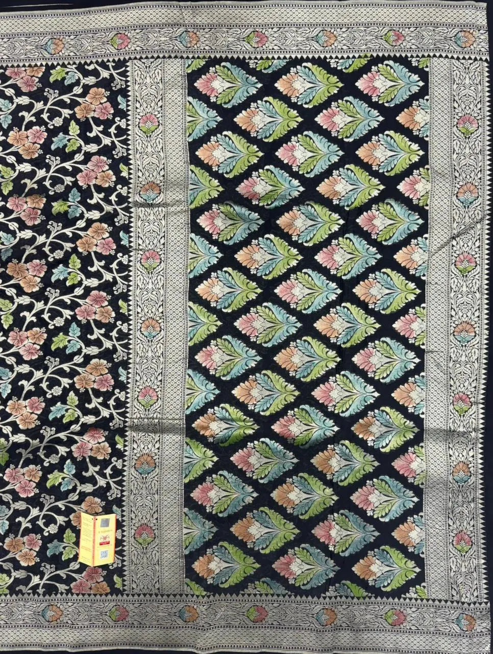 Pure Khaddi Georgette  Meena Saree-(Khaddi Georgette Meena)