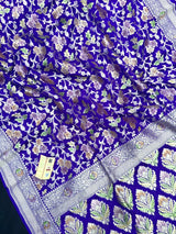 Pure Khaddi Georgette  Meena Saree-(Khaddi Georgette Meena)