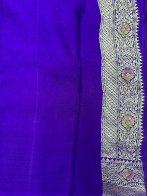 Pure Khaddi Georgette  Meena Saree-(Khaddi Georgette Meena)