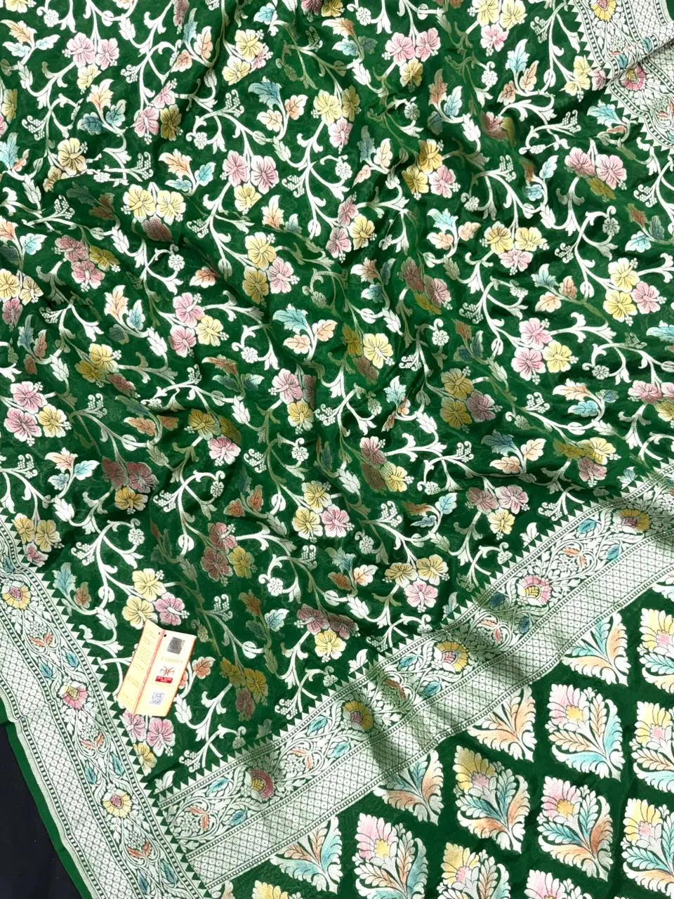Khaddi Georgette Meena Saree