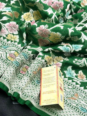 Pure Khaddi Georgette  Meena Saree-(Khaddi Georgette Meena)