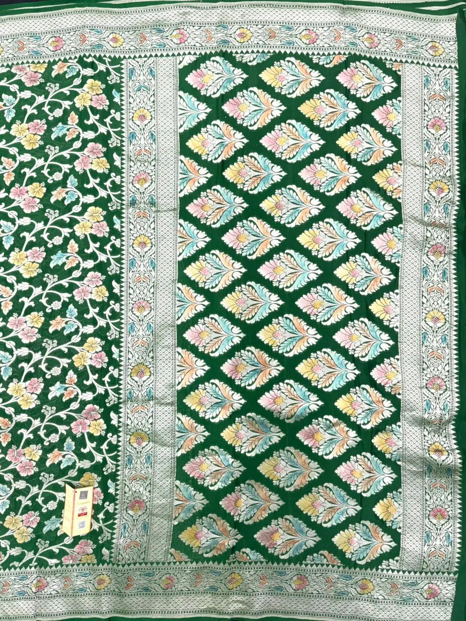 Pure Khaddi Georgette  Meena Saree-(Khaddi Georgette Meena)