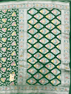 Pure Khaddi Georgette  Meena Saree-(Khaddi Georgette Meena)