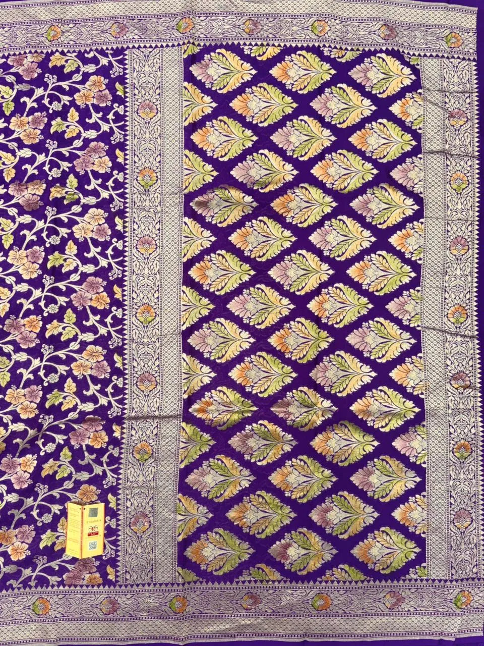 Pure Khaddi Georgette  Meena Saree-(Khaddi Georgette Meena)