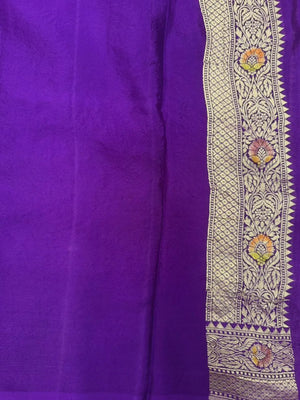 Pure Khaddi Georgette  Meena Saree-(Khaddi Georgette Meena)