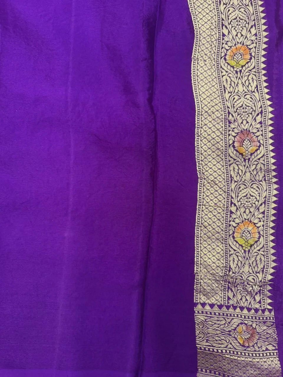 Pure Khaddi Georgette  Meena Saree-(Khaddi Georgette Meena)