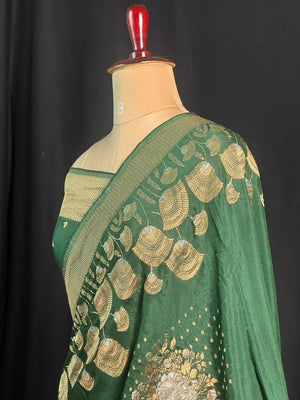 Simple Yet Stunning Khaddi Chiffon Saree Look