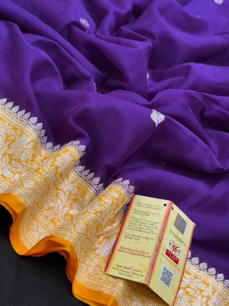 Banarasi Pure Khaddi Chiffon Saree 