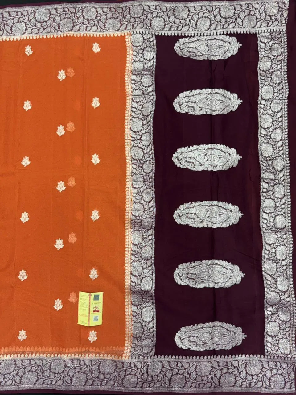 Banarasi Pure Khaddi Chiffon Saree