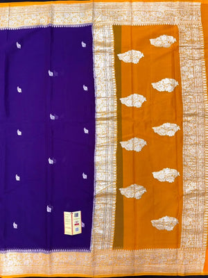 Banarasi Pure Khaddi Chiffon Saree 
