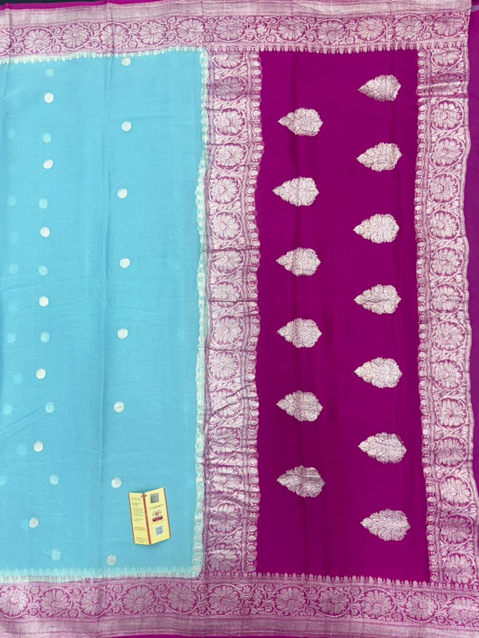 Banarasi Pure Khaddi Chiffon Saree