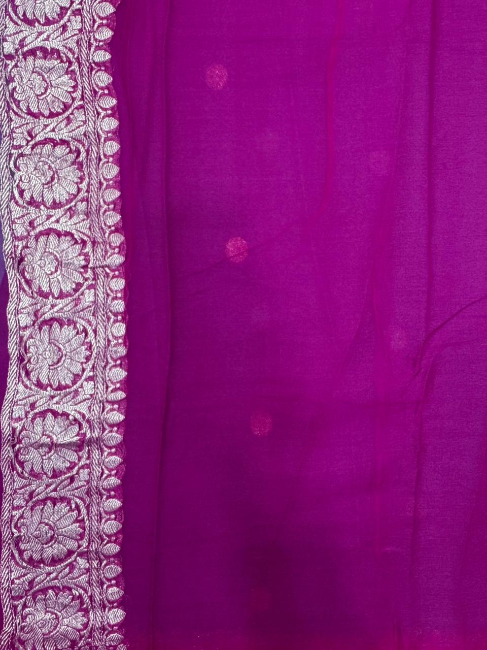 Banarasi Pure Khaddi Chiffon Saree