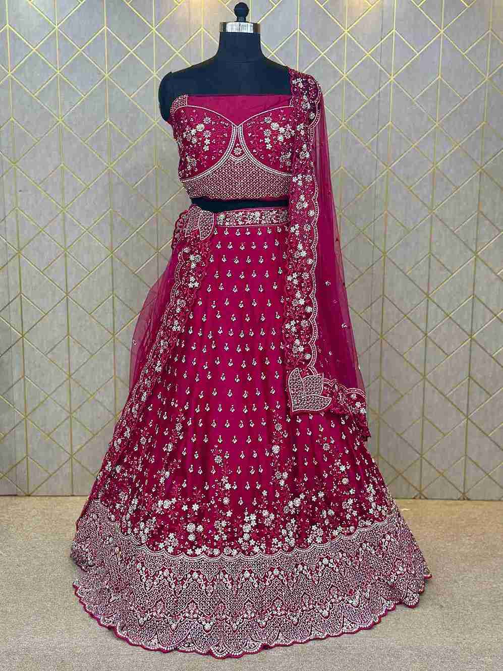 Sequin Embroidered Georgette Lehenga Set