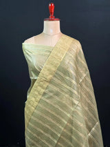 Stylish Semi Tussar Linen Silk Saree 