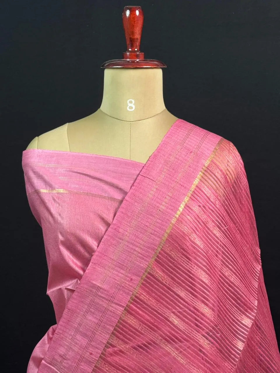 Stylish Semi Tussar Linen Silk Saree 