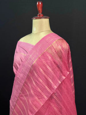 Stylish Semi Tussar Linen Silk Saree 