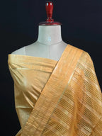 Stylish Semi Tussar Linen Silk Saree