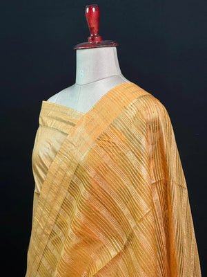 Stylish Semi Tussar Linen Silk Saree