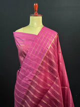 Stylish Semi Tussar Linen Silk Saree
