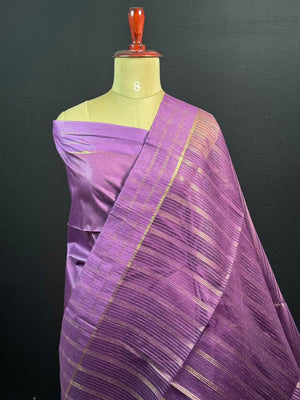 Stylish Semi Tussar Linen Silk Saree