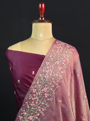 Mesmerizing Shimmer Silk Saree – Perfect Party Look