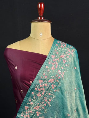 Mesmerizing Shimmer Silk Saree – Perfect Party Look