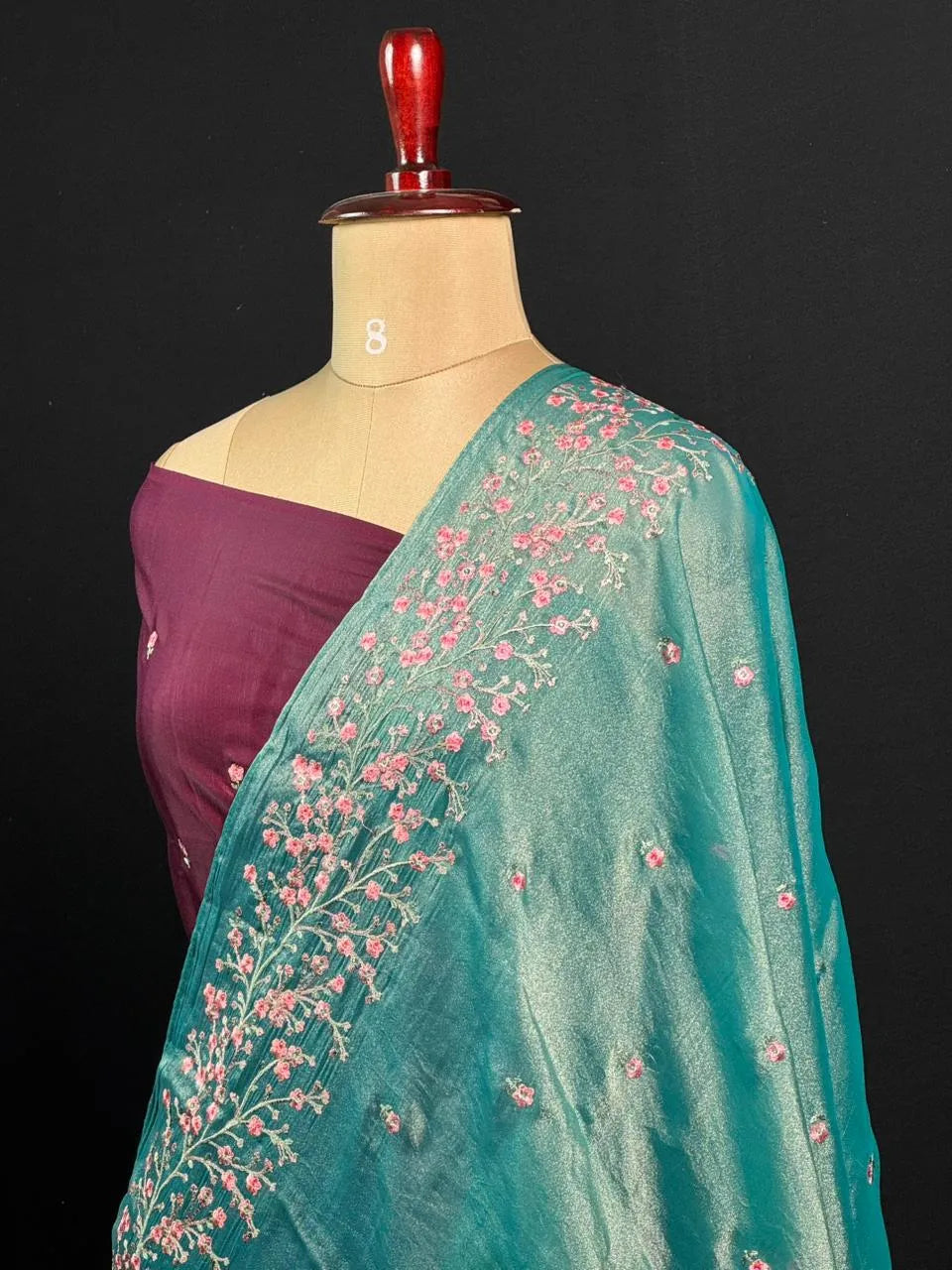 Mesmerizing Shimmer Silk Saree – Perfect Party Look