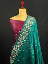 Mesmerizing Shimmer Silk Saree – Perfect Party Look