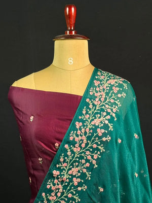 Mesmerizing Shimmer Silk Saree – Perfect Party Look