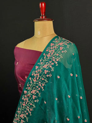 Mesmerizing Shimmer Silk Saree – Perfect Party Look