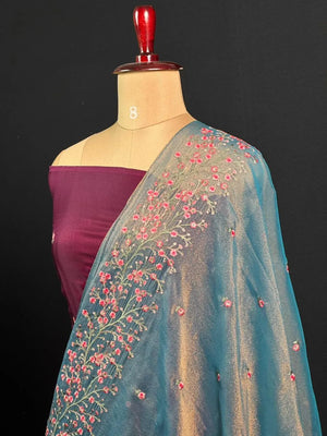 Mesmerizing Shimmer Silk Saree – Perfect Party Look