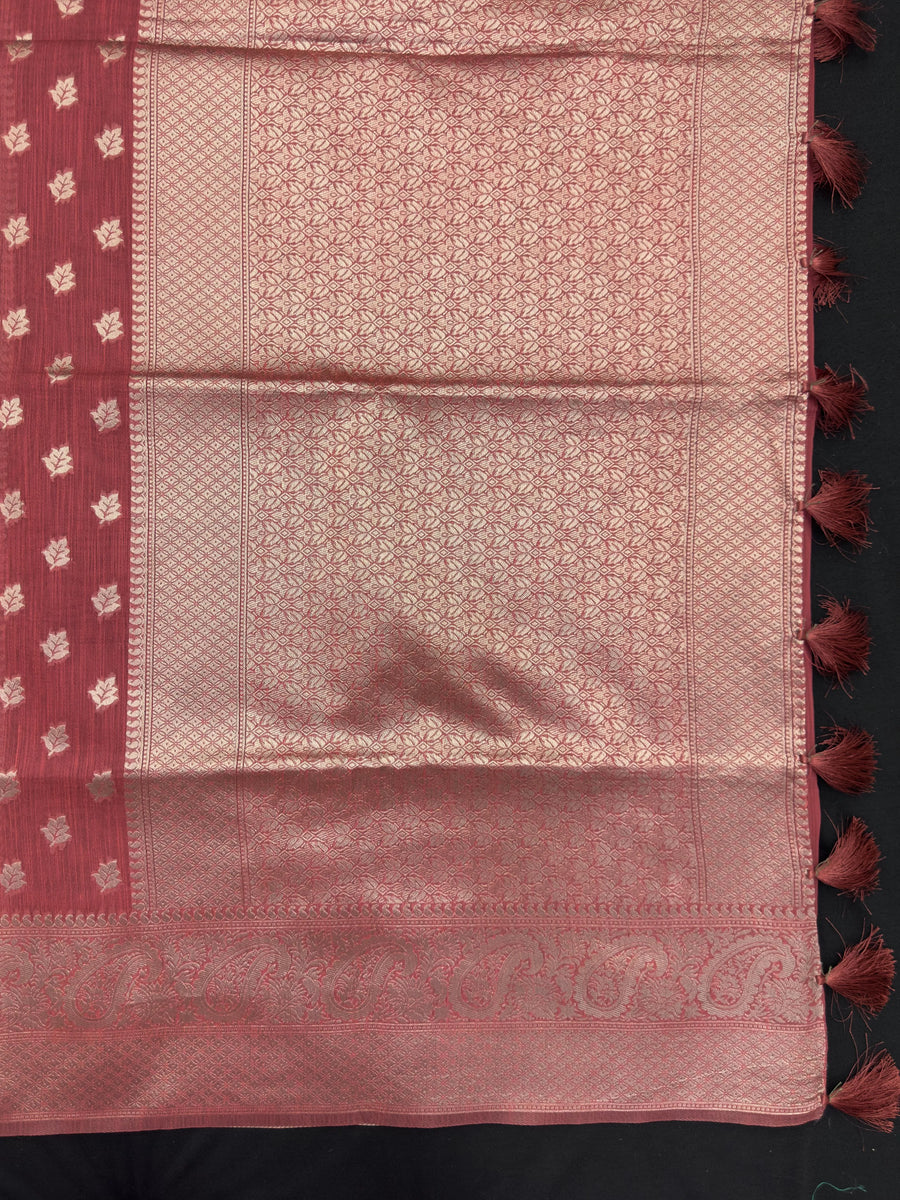 Elegant Linen Silk Saree – Perfect for Festive & Ethnic Wear