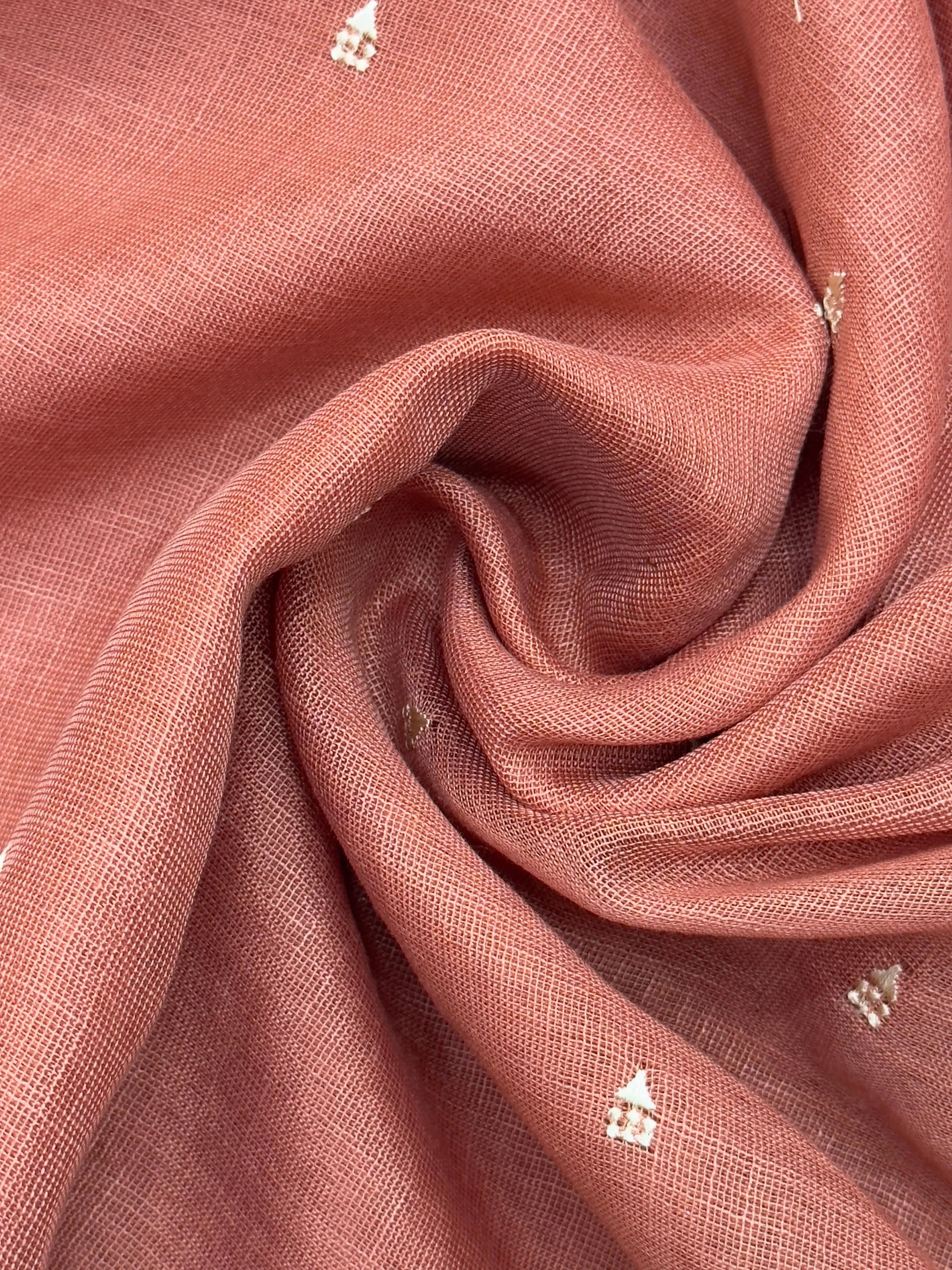 "Timeless Linen Silk Saree with a luxurious drape, combining comfort and elegance. Perfect for festive and ethnic wear, featuring a beautiful blend of linen and silk."