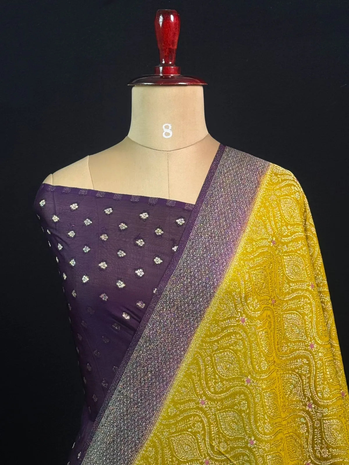 Royal Brocade Semi Georgette Silk Saree